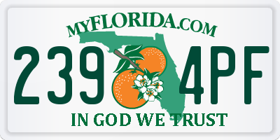 FL license plate 2394PF