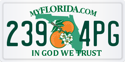 FL license plate 2394PG