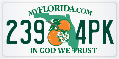 FL license plate 2394PK