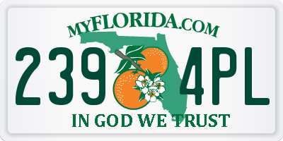 FL license plate 2394PL