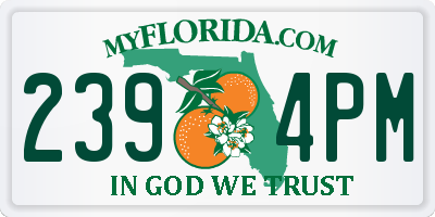 FL license plate 2394PM