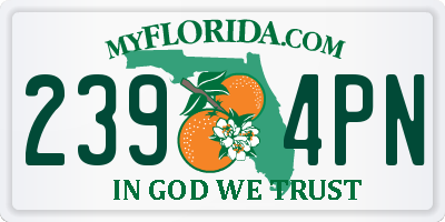 FL license plate 2394PN