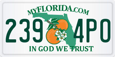 FL license plate 2394PO