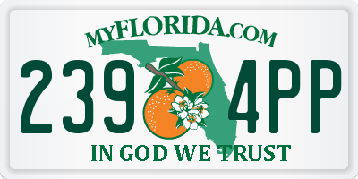 FL license plate 2394PP