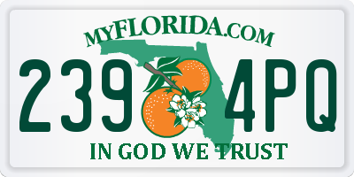 FL license plate 2394PQ