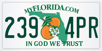 FL license plate 2394PR