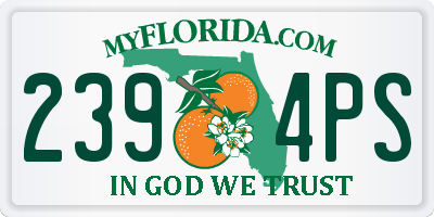 FL license plate 2394PS