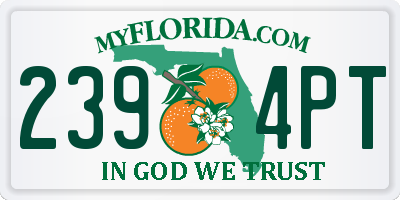 FL license plate 2394PT