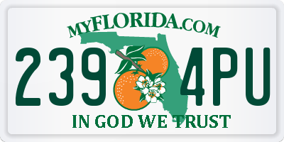 FL license plate 2394PU