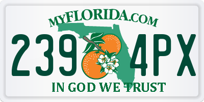 FL license plate 2394PX