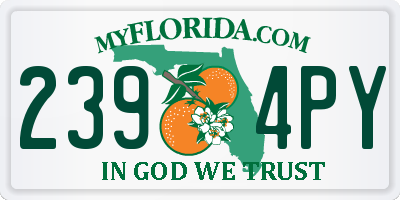 FL license plate 2394PY