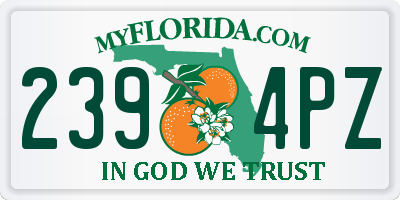 FL license plate 2394PZ