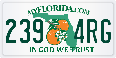 FL license plate 2394RG