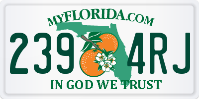 FL license plate 2394RJ