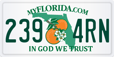FL license plate 2394RN