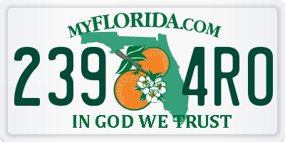 FL license plate 2394RO