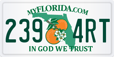FL license plate 2394RT