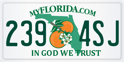 FL license plate 2394SJ