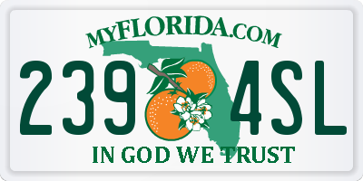 FL license plate 2394SL