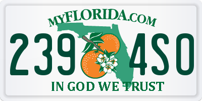 FL license plate 2394SO