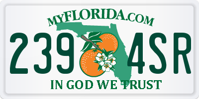 FL license plate 2394SR
