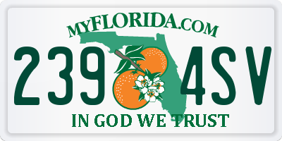 FL license plate 2394SV