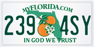 FL license plate 2394SY