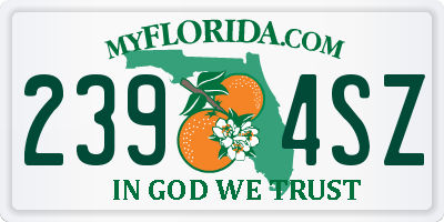 FL license plate 2394SZ
