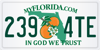 FL license plate 2394TE
