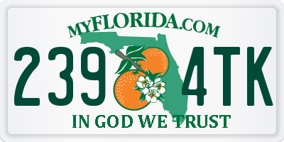 FL license plate 2394TK