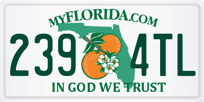 FL license plate 2394TL