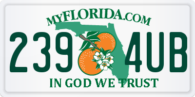 FL license plate 2394UB