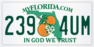 FL license plate 2394UM