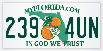 FL license plate 2394UN