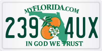 FL license plate 2394UX