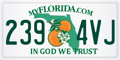 FL license plate 2394VJ