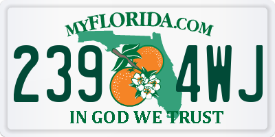 FL license plate 2394WJ