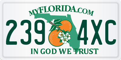 FL license plate 2394XC