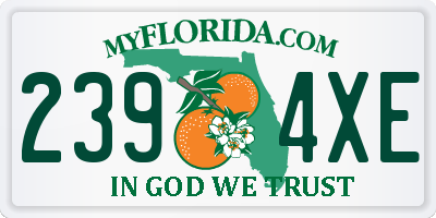 FL license plate 2394XE