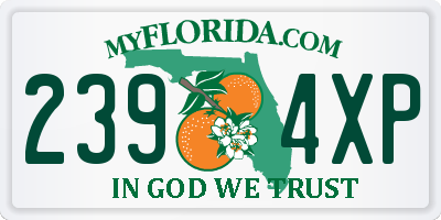 FL license plate 2394XP