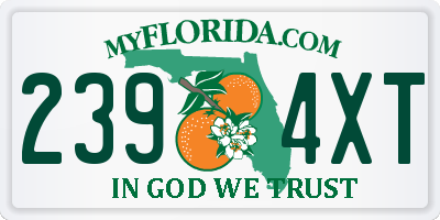 FL license plate 2394XT