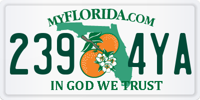FL license plate 2394YA