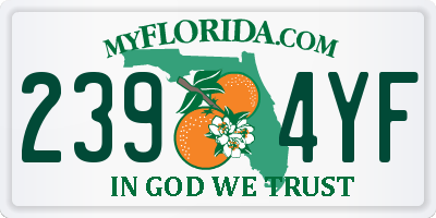 FL license plate 2394YF