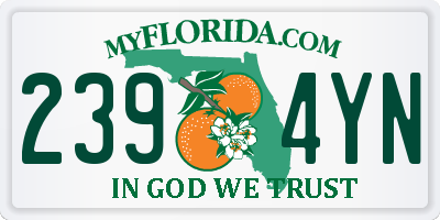 FL license plate 2394YN