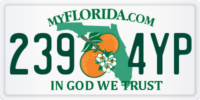 FL license plate 2394YP