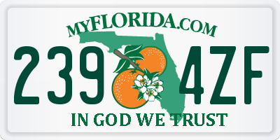 FL license plate 2394ZF