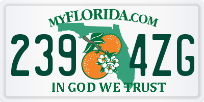 FL license plate 2394ZG