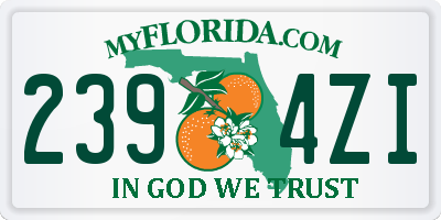 FL license plate 2394ZI