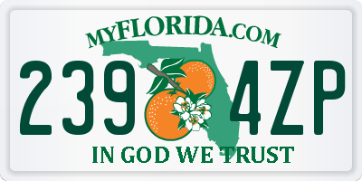 FL license plate 2394ZP