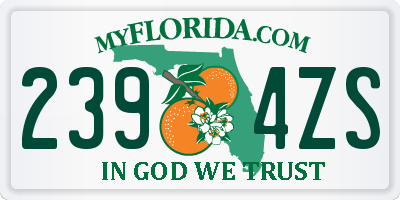 FL license plate 2394ZS